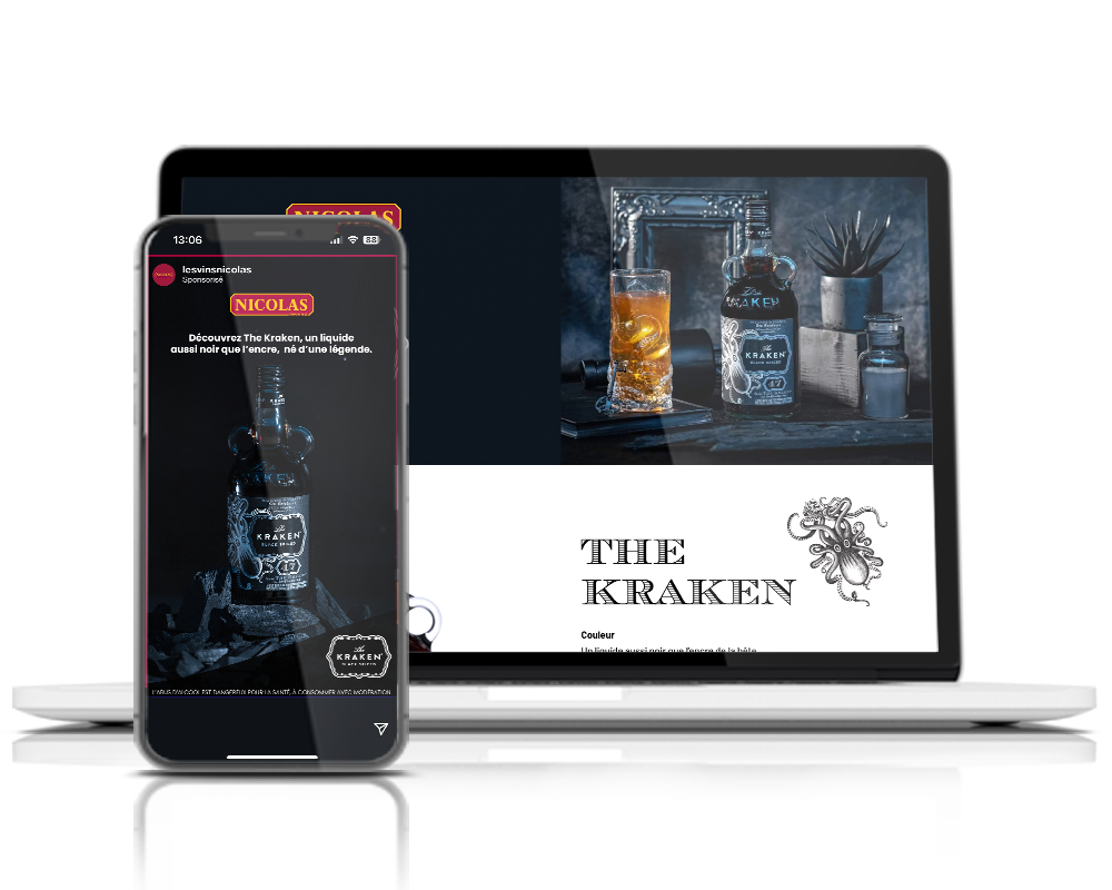 Landing page & SMA opé Nicolas x The Kraken